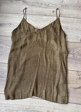 Сатиновий топ на бретелях massimo dutti