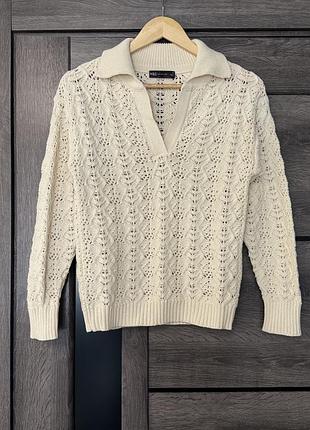 Светр ажурний m&s з бавовни