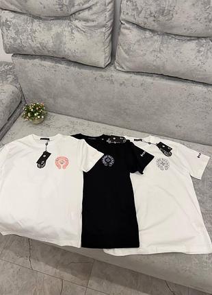 Футболка від бренду chrome hearts у трьох кольорах