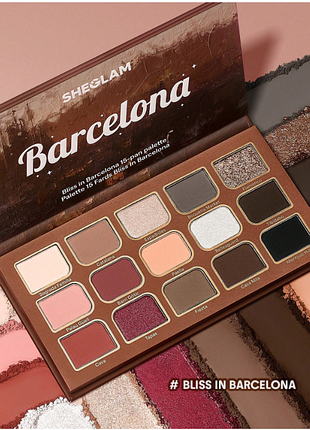 Палетка теней для век sheglam bliss in barcelona 15-pan palette (6166)