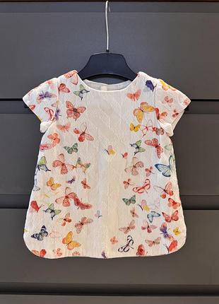 Zara baby girl платье с бабочками 74 см 6-9 мес