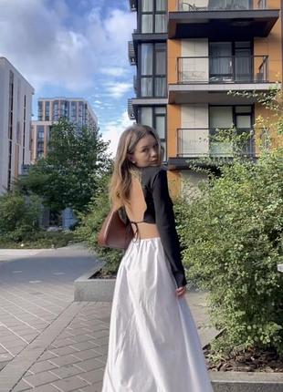 Спідниця балон молочна zara