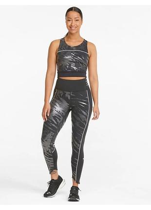 Топ жіночий|puma high shine cropped running tank top grey|521066-51