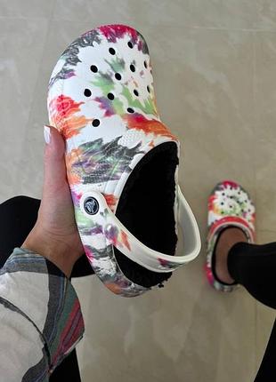 Crocs classic lined tie dye clog крокси оригінал