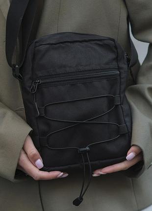 Женская сумка мессенджер через плечо борсетка кросс-боди without young basic black