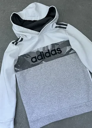 Худи adidas на флисе для мальчиков, размер 140