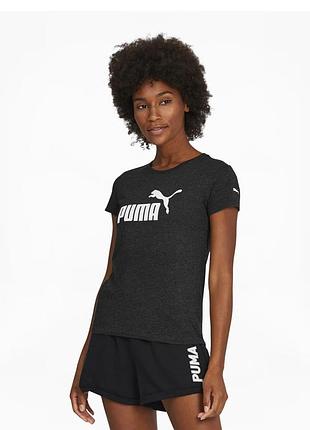 Футболка жіноча|puma essentials logo tee black|586295-07