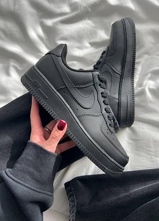 Стильные женские кроссовки nike air force 1 low black premium