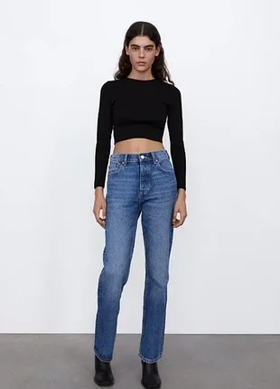 Стильные джинсы zara в синем цвете