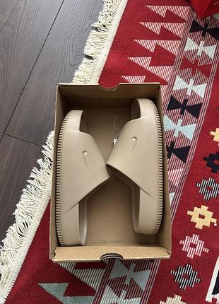 Оригінальні тапочки nike calm slide sandals khaki