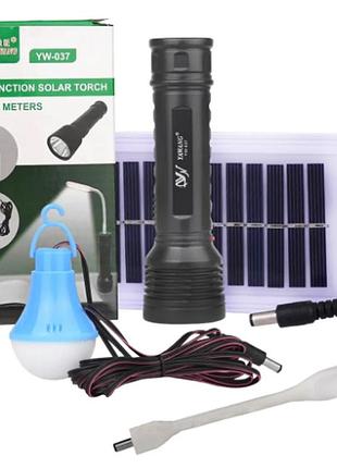 Фонарик ручной bl yw-037 +bulb+solar 8409