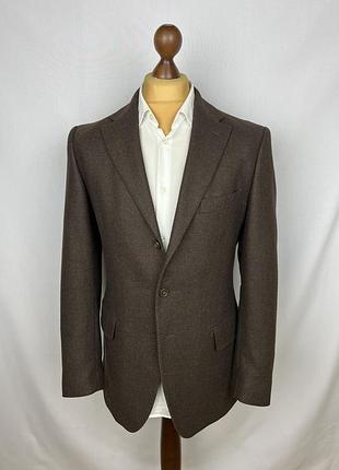Boggi x vitale barberis 100% wool blazer коричневий піджак з вовни боггі мілано italy