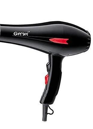 Фен gemei gm-1706 профессиональный 1500 вт + 2 скорости с холодным обдувом
