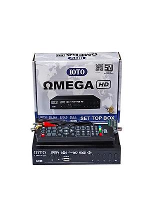 Тюнер dvb-t2 omega ioto metal з підтримкою wi-fi адаптера (з екраном)