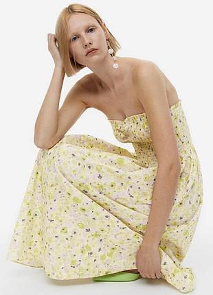 Чудова бавовняна сукня-бандо h&m s/m🌺