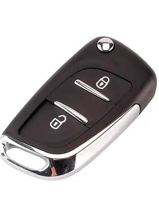 Выкидной ключ, корпус под чип, 2кн dkt0269, citroen, ниша ce0536, hu83