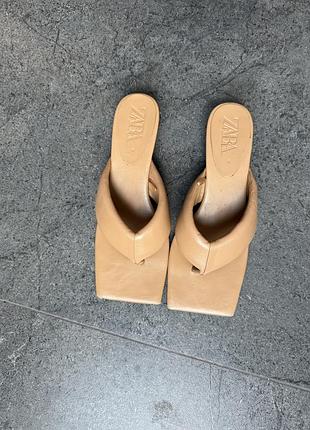 Мюли zara, шлепанцы, вьетнамки