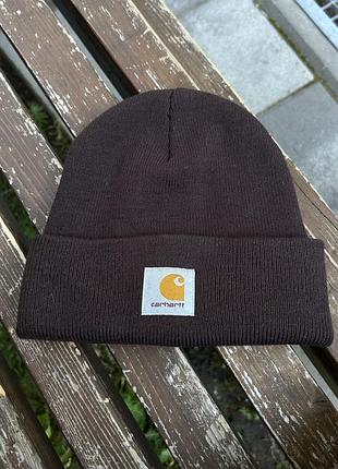 Шапка мужская шапка carhartt acrylic watch brown skate y2k streetwear