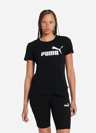 Футболка жіноча puma essential logo tee black 586295-01