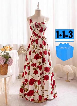 🥰 довга сукня в троянди shein 2xl батал