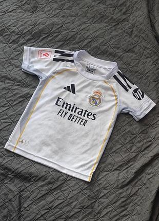 Футболка спортивная футбольная adidas команда real madrid игрок bellingham номер 5 размер 98 форма