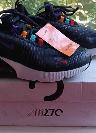 Кросівки nike air max 270 black multi-color ah8050-023, 36 розмір (22.5 см), жіночі, літні