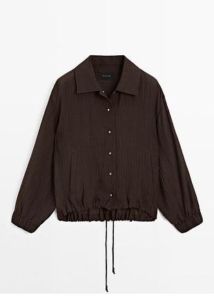Бомбер, рубашка, блуза massimo dutti