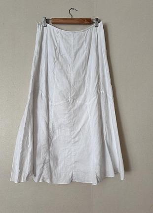 Спідниця міді 100% льон, розмір l-xl