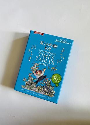 Настільна карткова гра david walliams billionaire boy tremendous times tables games для вивчення таблиці множення