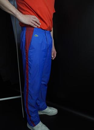 Чоловічі спортивні штани весна/літо | оригінал lacoste sport vintage blue/red розмір s/m
