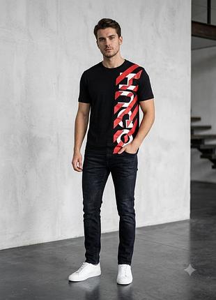 Оригінальна футболка hugo (hugo boss) "diragol" logo t-shirt — made in portugal