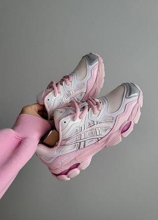Кросівки жіночі asics рожеві, білі, 38 розмір