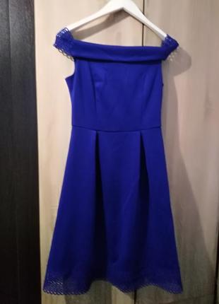 Очень красивое платье ярко синего цвета от dorothy perkins4 фото
