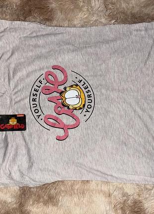 Футболка garfield сіра l-xl нова з біркою