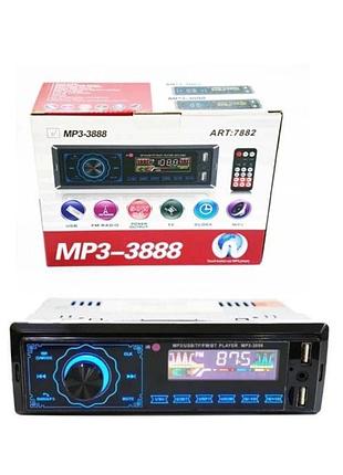 Автомагнитола mp3 3888 iso 1din +bt сенсорный дисплей