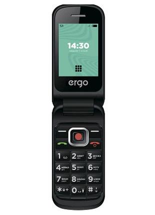 Мобільний телефон ergo f241 dual sim black, розкладачка