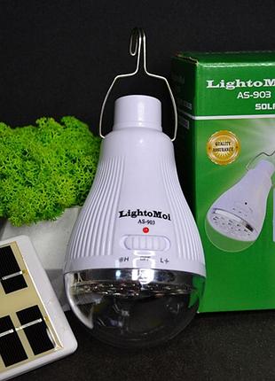 Led лампа портативна із сонячною панеллю as-903