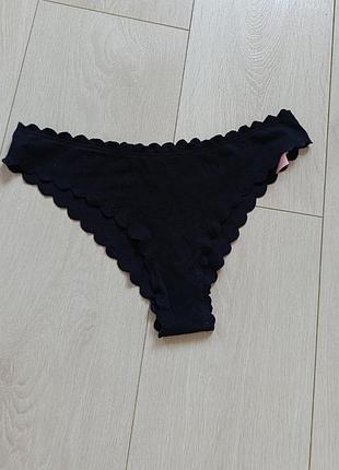 Чорні трусики безшовні труси базові hunkemoller l л 12 40 48