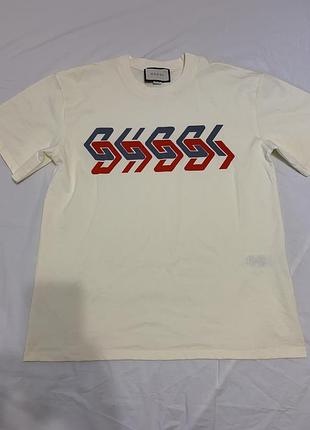 Чоловіча футболка gucci cotton jersey t-shirt with mirror print. розмір м.l