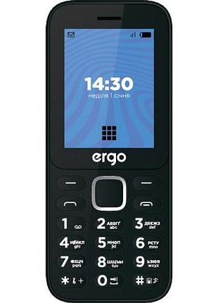 Мобильный телефон ergo e241 dual sim black
