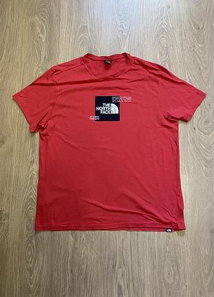Червона футболка з біг лого tnf the north face
