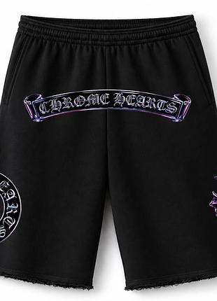 Оверсайз шорты chrome hearts молочные