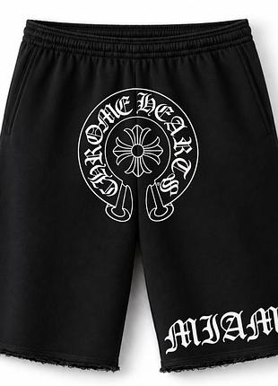 Оверсайз шорты chrome hearts молочные