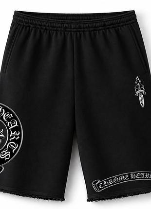 Оверсайз шорты chrome hearts молочные