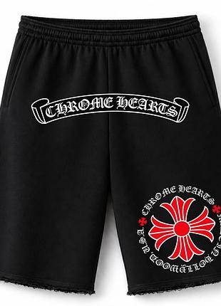 Оверсайз шорты chrome hearts молочные