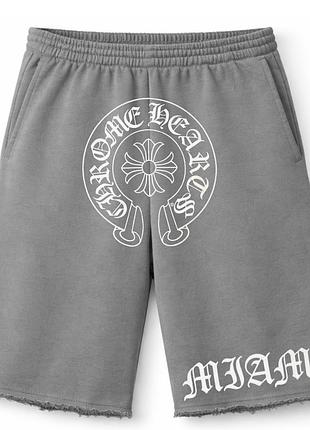 Оверсайз шорты chrome hearts молочные