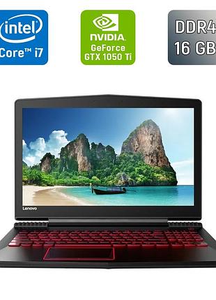 Ігровий ноутбук б-клас lenovo legion y720-15ikbn / 15.6" (1920x1080) ips / intel core i7-7700hq (4 (8) ядра по 2.8 - 3.8 ghz) / 16