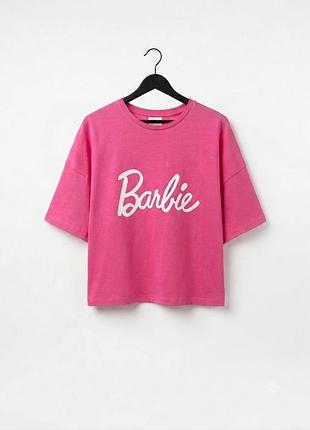 Футболка оверсайз жіноча широка barbie noisy may m рожева