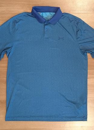 Чоловіче синє поло ua perf 3.0 printed polo