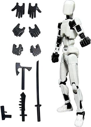 Дитячий конструктор, іграшка робот, шарнірна фігурка, dummy 13 білий
